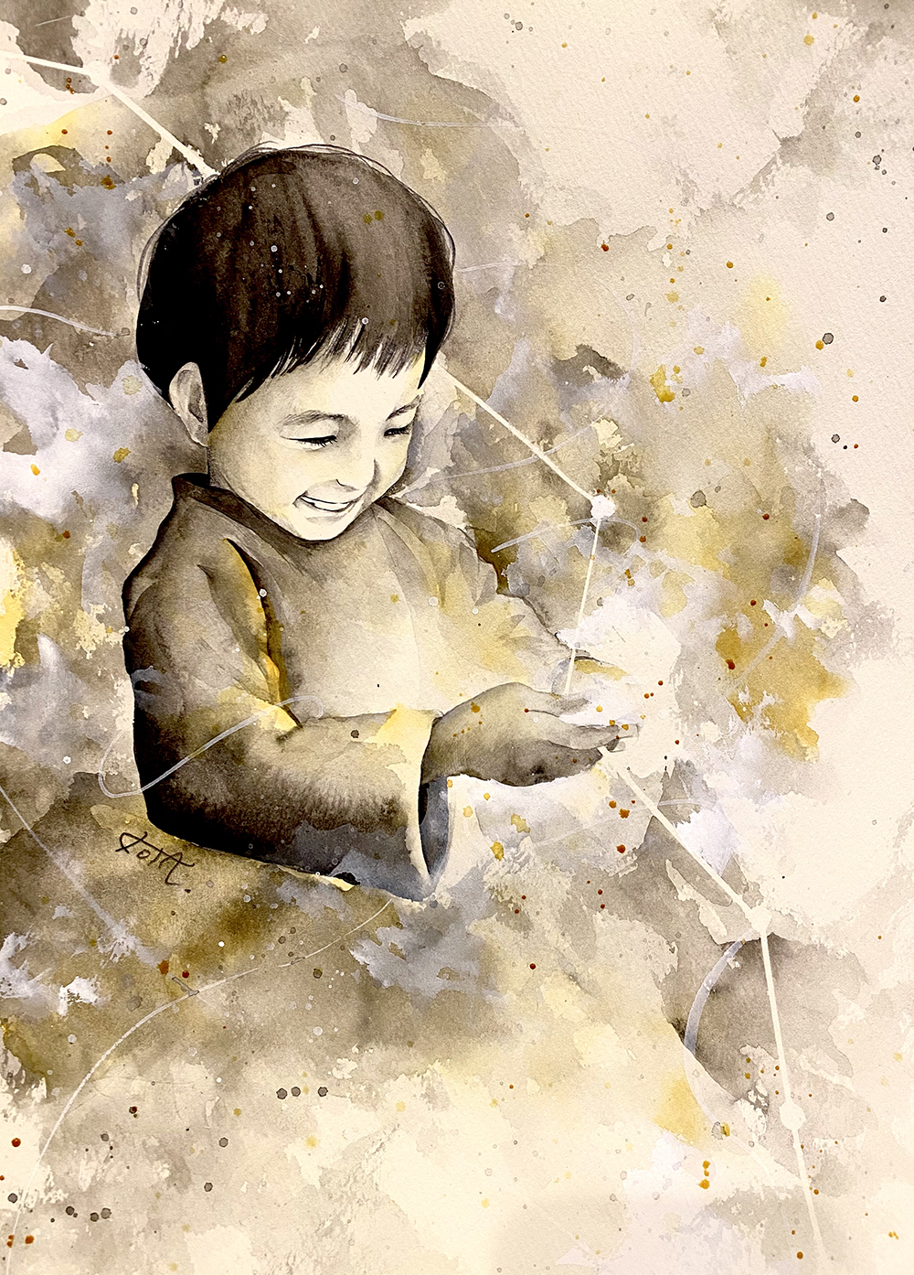 依頼絵『紡ぐ』｜神子柴洸太