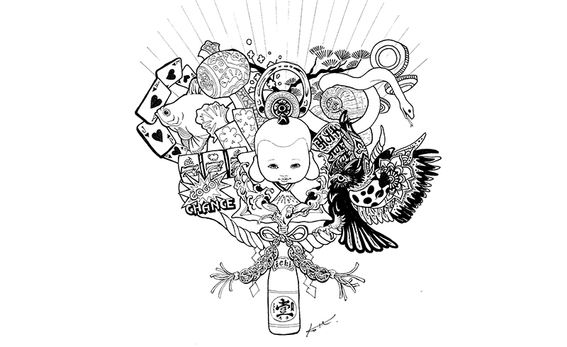 壁画『KUMADE』（別カット）｜神子柴洸太