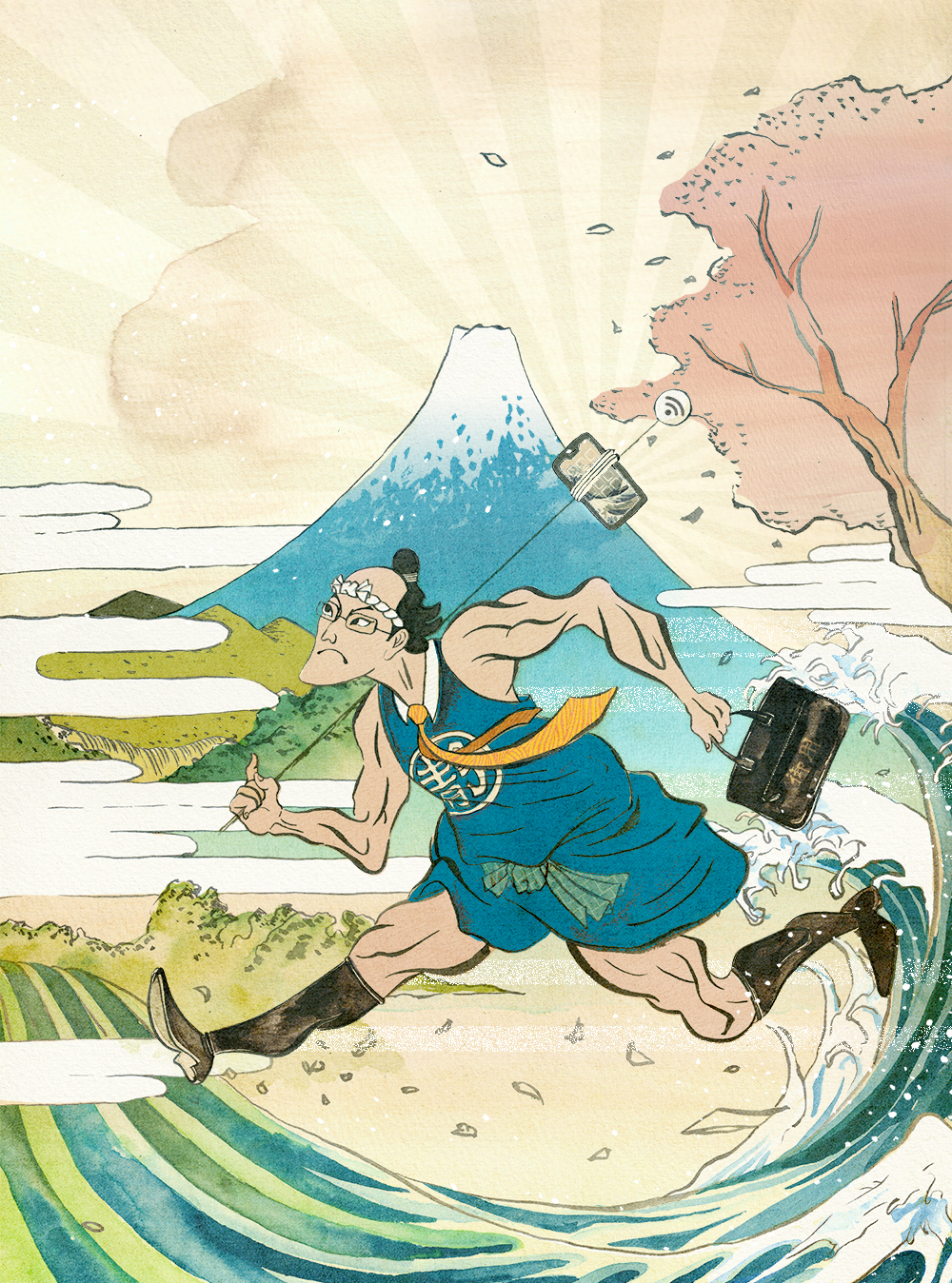 新聞広告イラスト｜神子柴洸太